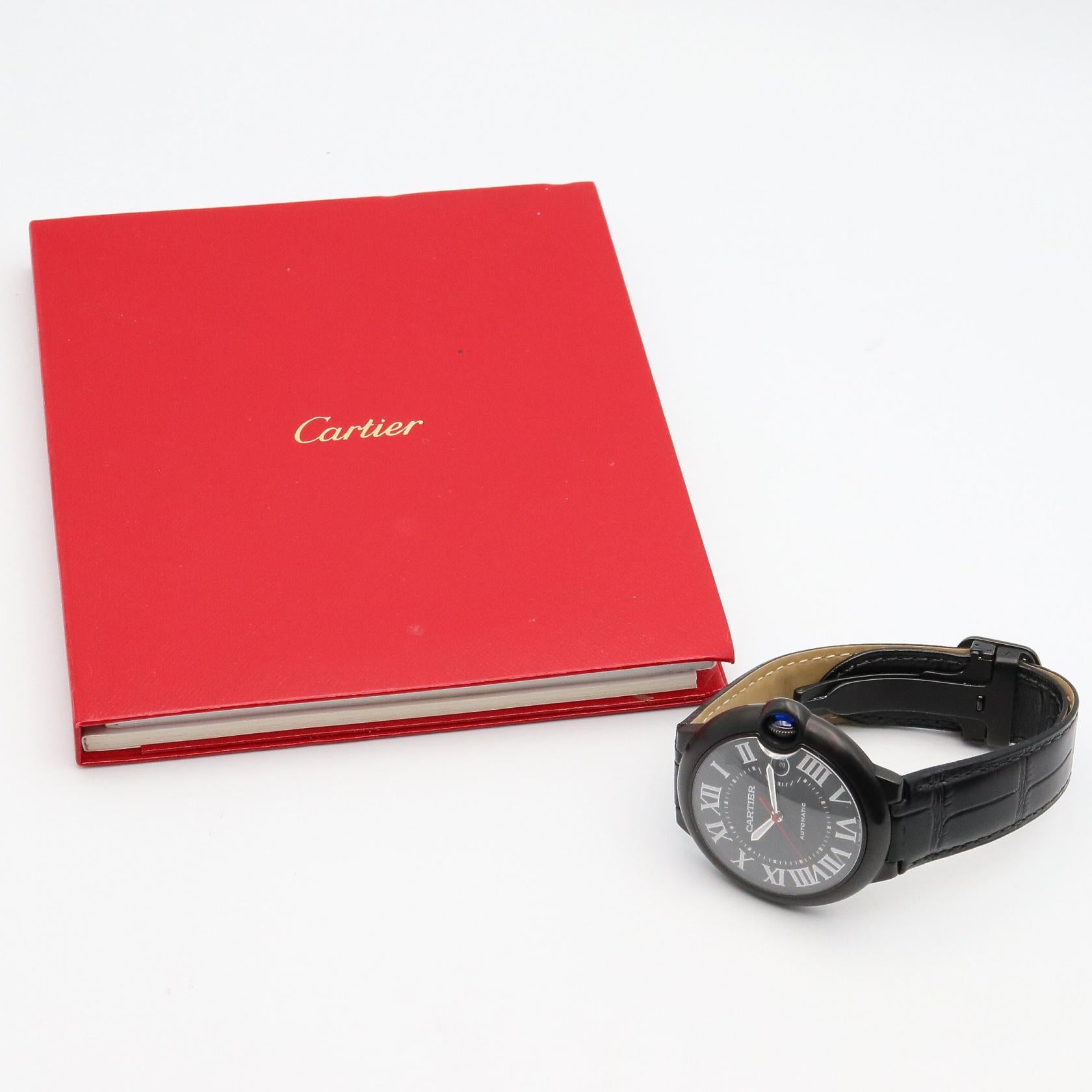 Cartier 自動巻き腕時計 ブラック カルティエ カリブル ドゥ カルティエ ダイバー W7100056 時計