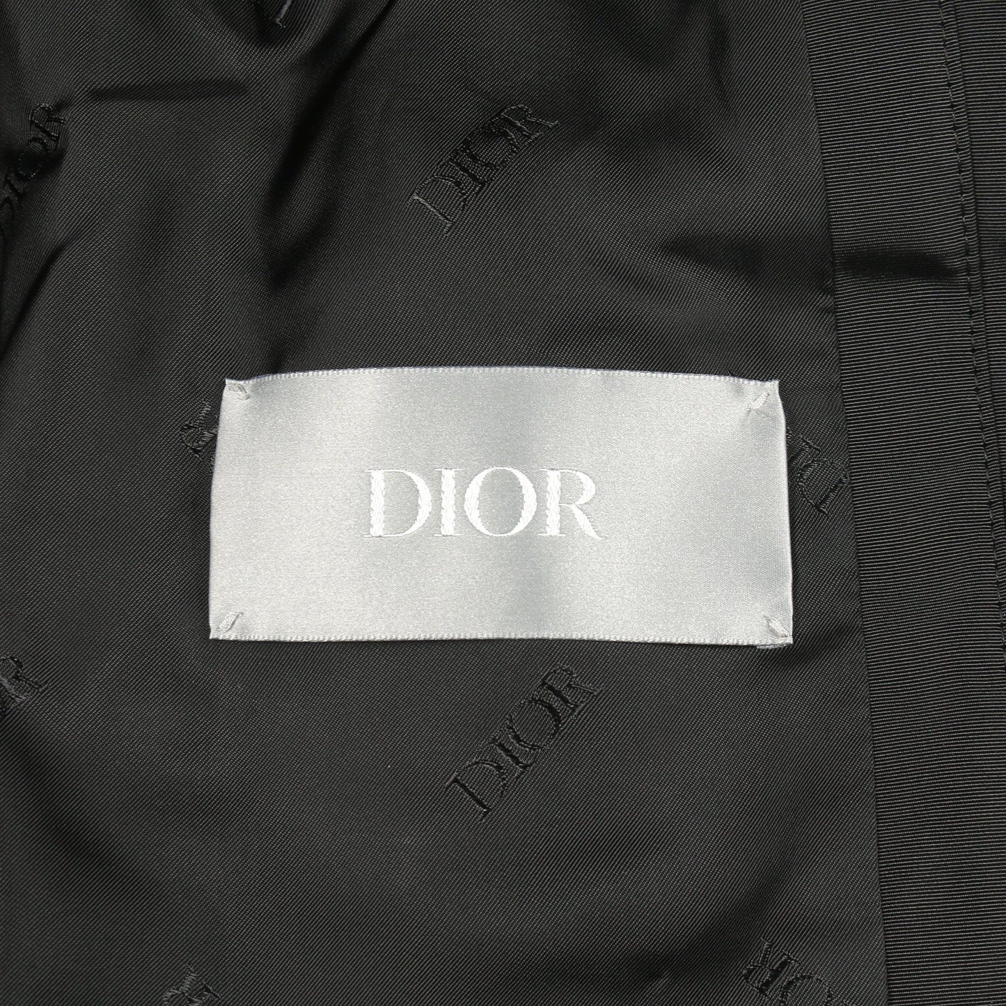 ロゴエンブロイダリー ブルゾン ボンバージャケット ナイロン コットン ブラック ディオール アウター DIOR
