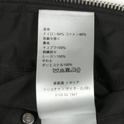 ロゴエンブロイダリー ブルゾン ボンバージャケット ナイロン コットン ブラック ディオール アウター DIOR