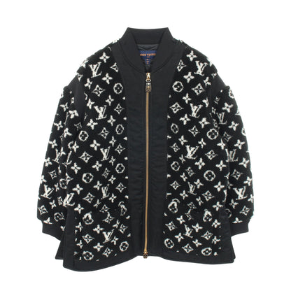 モノグラム テディ ボンバージャケット ウール ブラック ルイヴィトン アウター LOUIS VUITTON