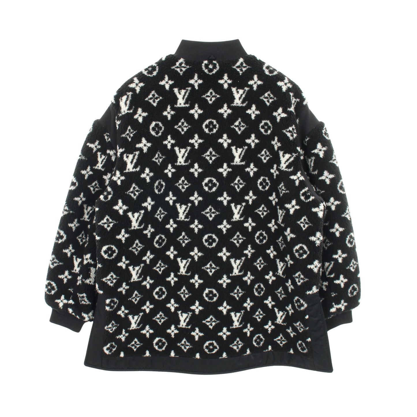 モノグラム テディ ボンバージャケット ウール ブラック ルイヴィトン アウター LOUIS VUITTON