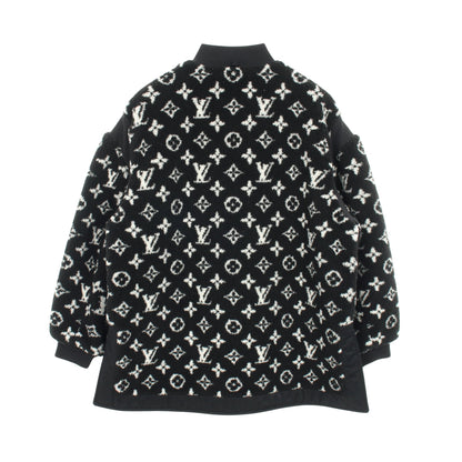 モノグラム テディ ボンバージャケット ウール ブラック ルイヴィトン アウター LOUIS VUITTON