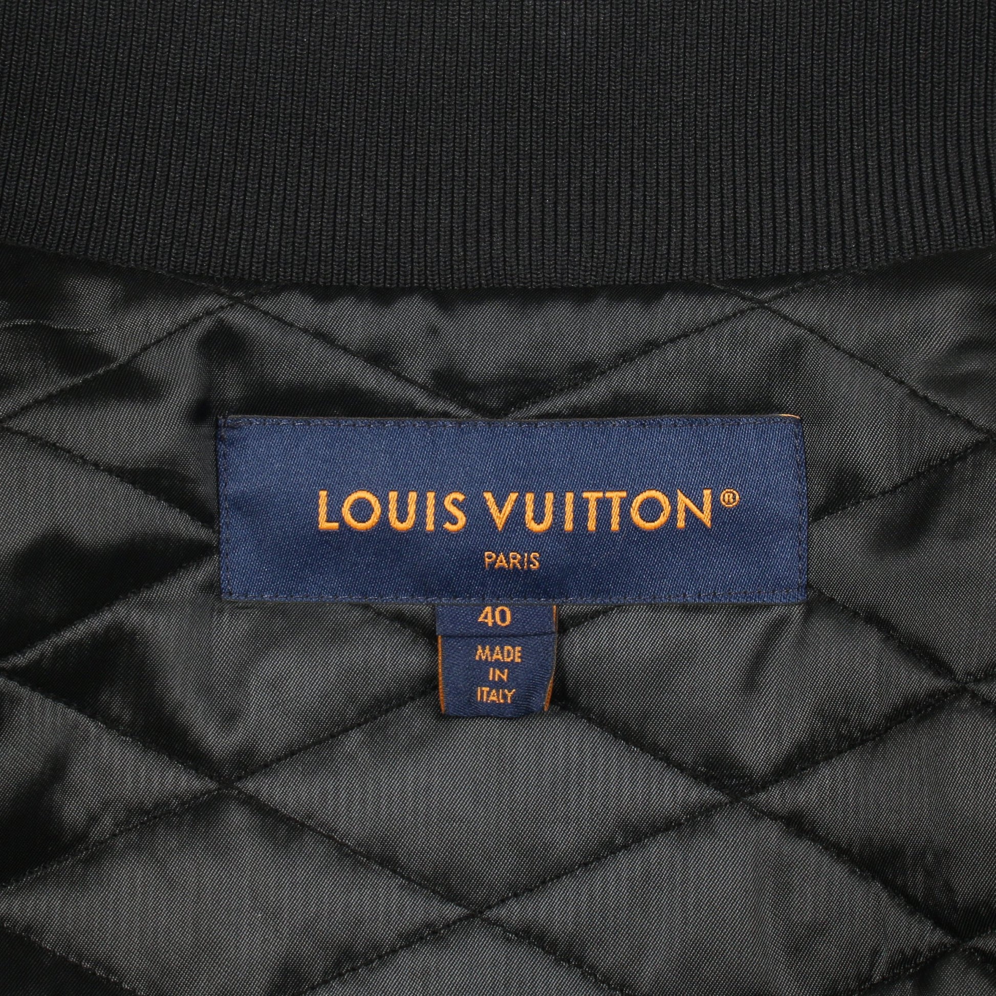 モノグラム テディ ボンバージャケット ウール ブラック ルイヴィトン アウター LOUIS VUITTON