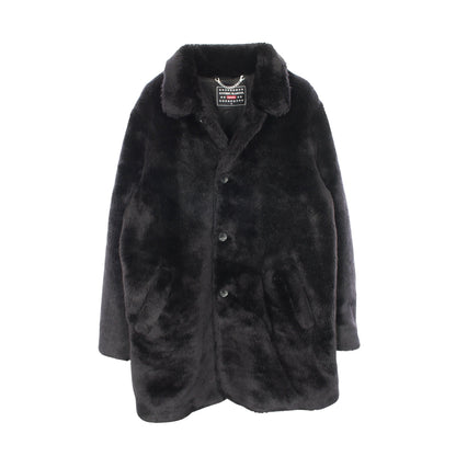 フェイクファー コート ブラック シュプリーム アウター Supreme