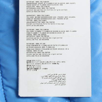 トライアングルロゴ ダウンジャケット ノーカラージャケット ナイロン ネイビー プラダ