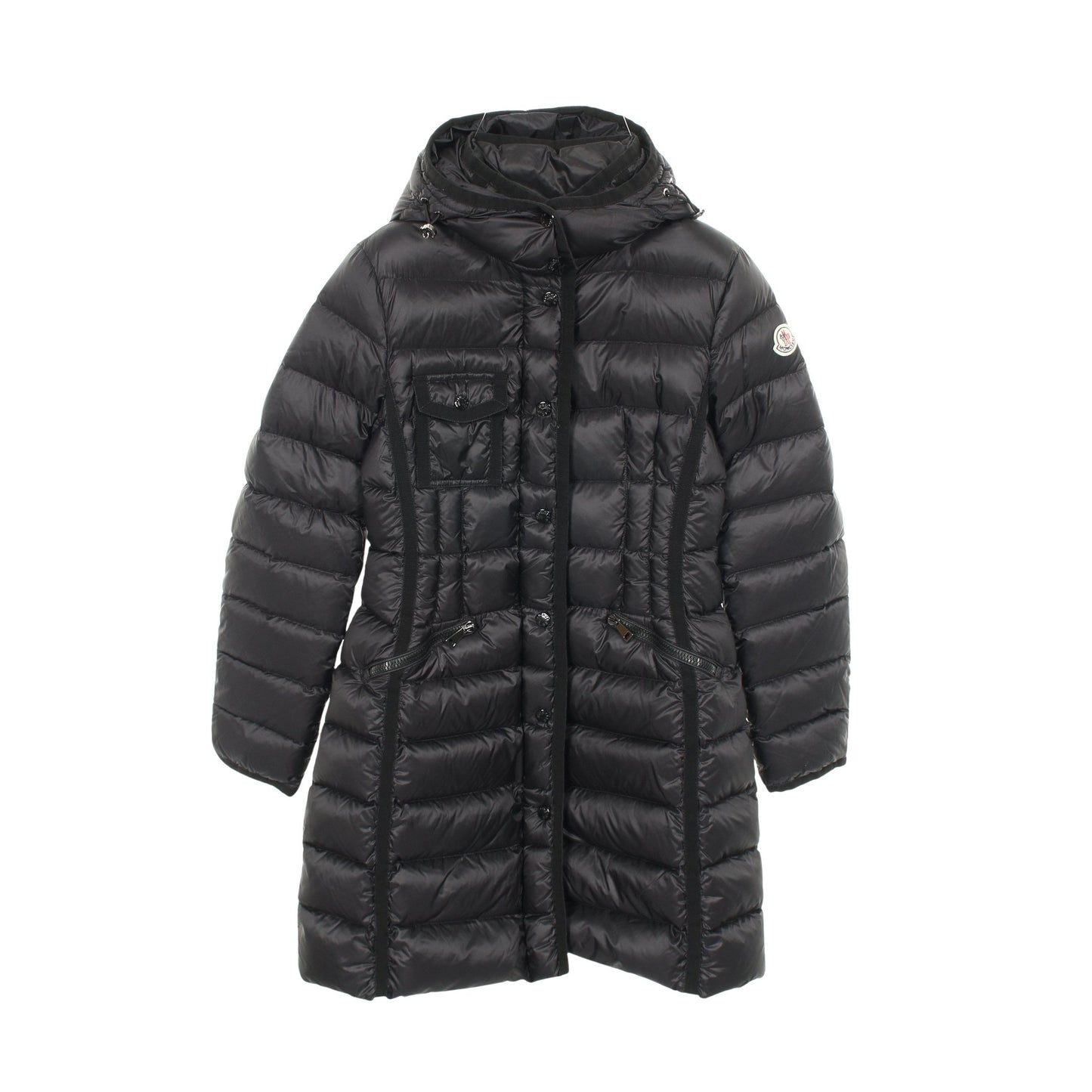 HERMINE ダウンコート ナイロン ブラック モンクレール アウター MONCLER