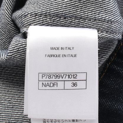 ココマークボタン デニムジャケット コットン インディゴブルー シャネル アウター CHANEL
