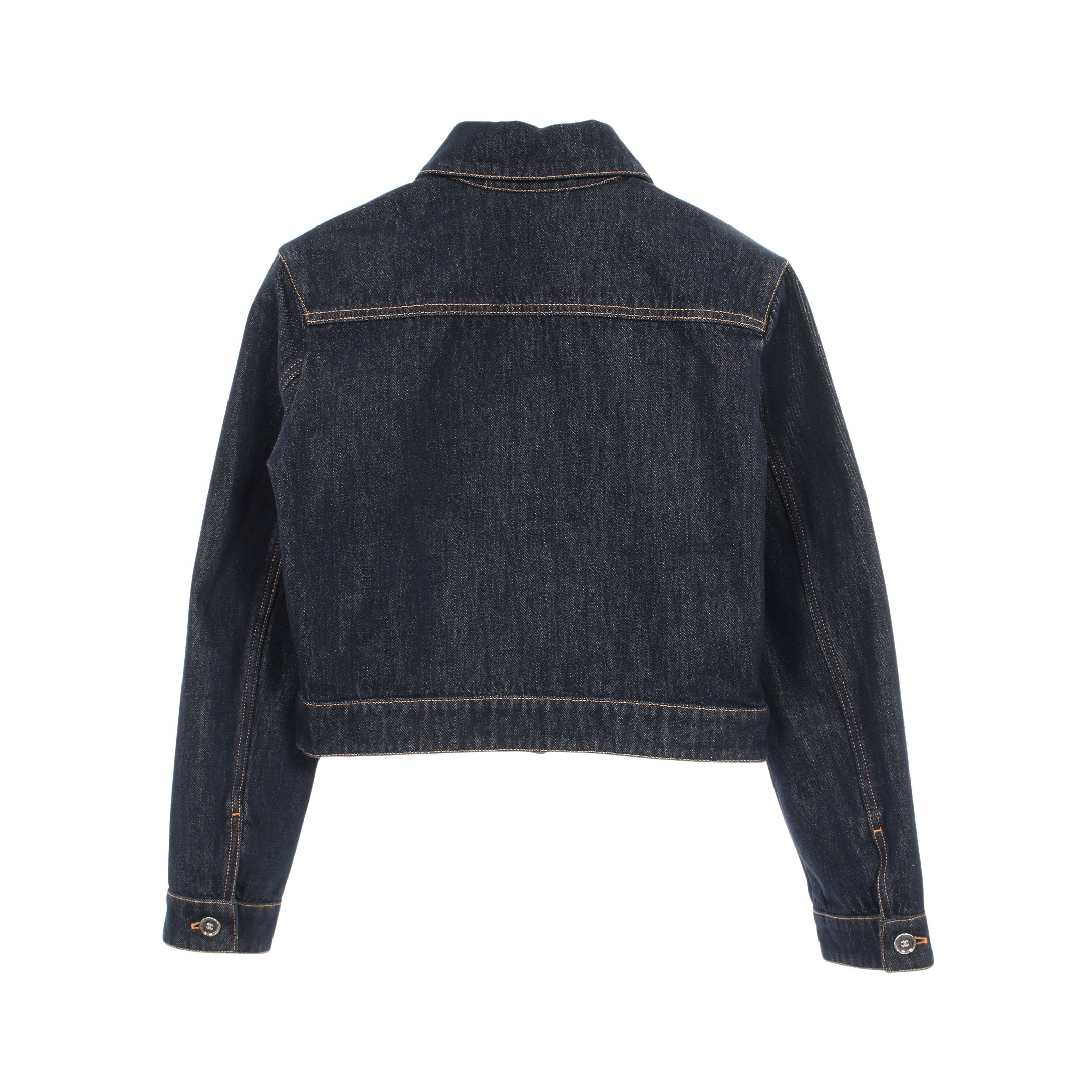 シャネル　CHANEL デニムジャケット　38 ココマークボタン ココマークボタン デニムジャケット コットン インディゴブルー
