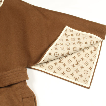 コート ウール シルク ブラウン ルイヴィトン アウター LOUIS VUITTON