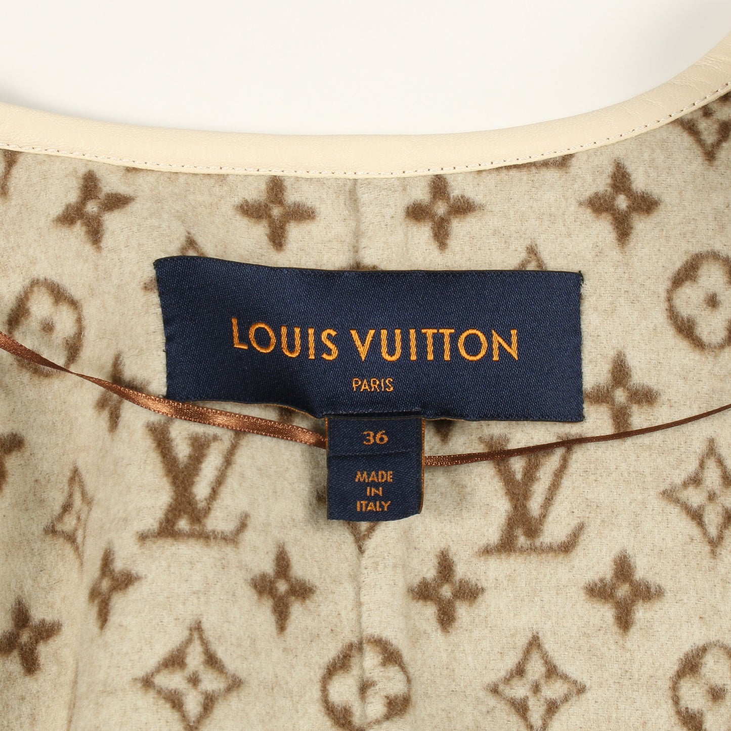 コート ウール シルク ブラウン ルイヴィトン アウター LOUIS VUITTON