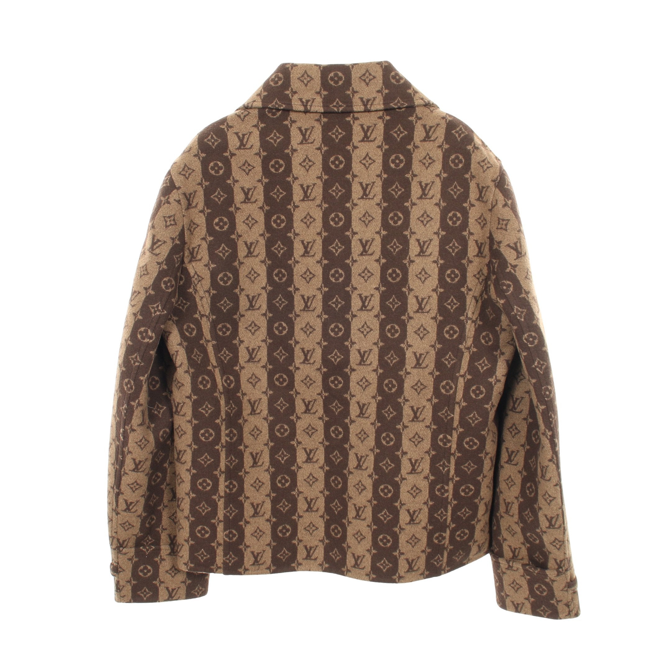 LOUIS VUITTON × NIGO モノグラム コート ウール ブラウン ダーク