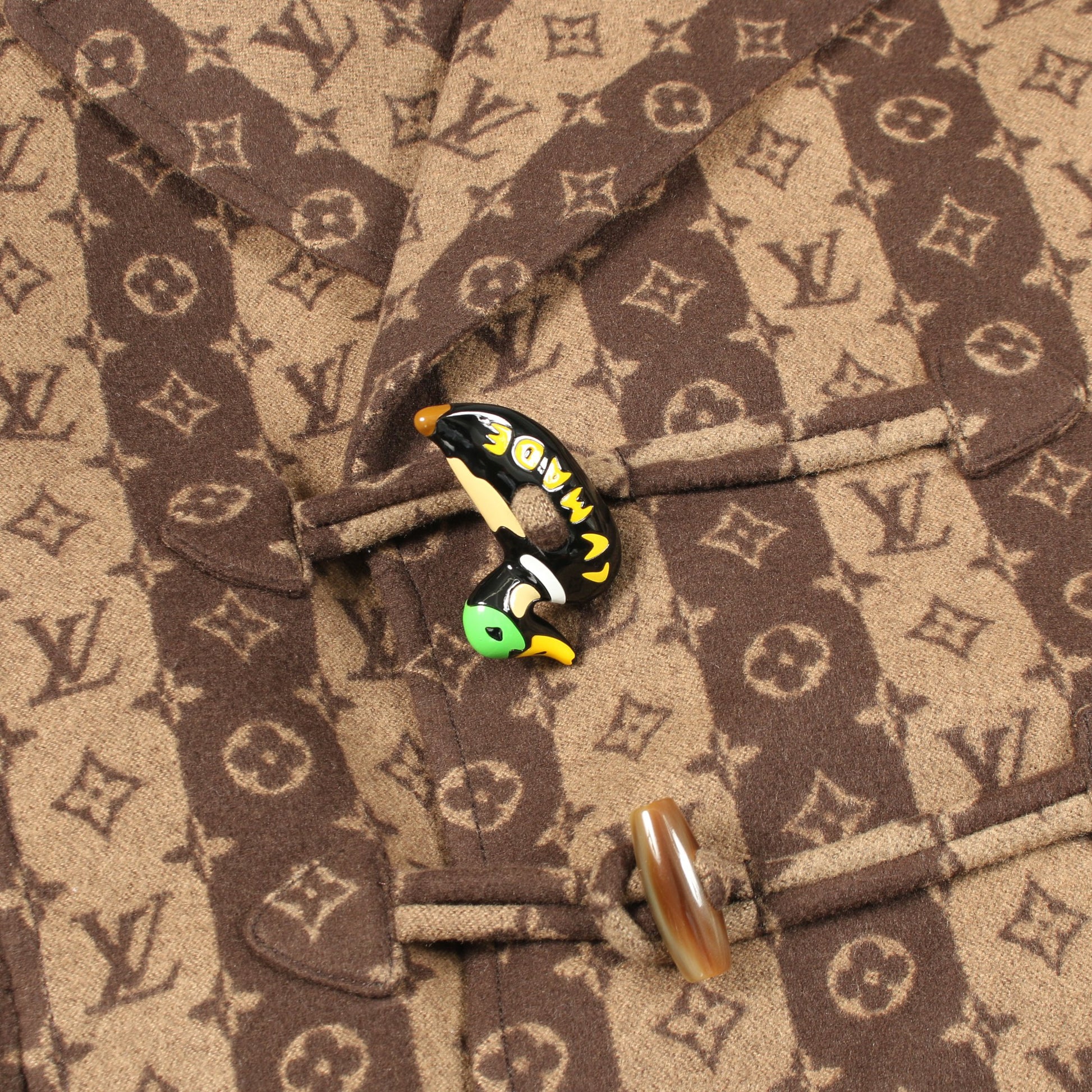LOUIS VUITTON × NIGO モノグラム コート ウール ブラウン ダークブラウン ルイヴィトン アウター LOUIS VUITTON