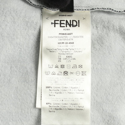 ズッカ プルオーバーパーカー コットン ダークグレー ブラック フェンディ トップス FENDI