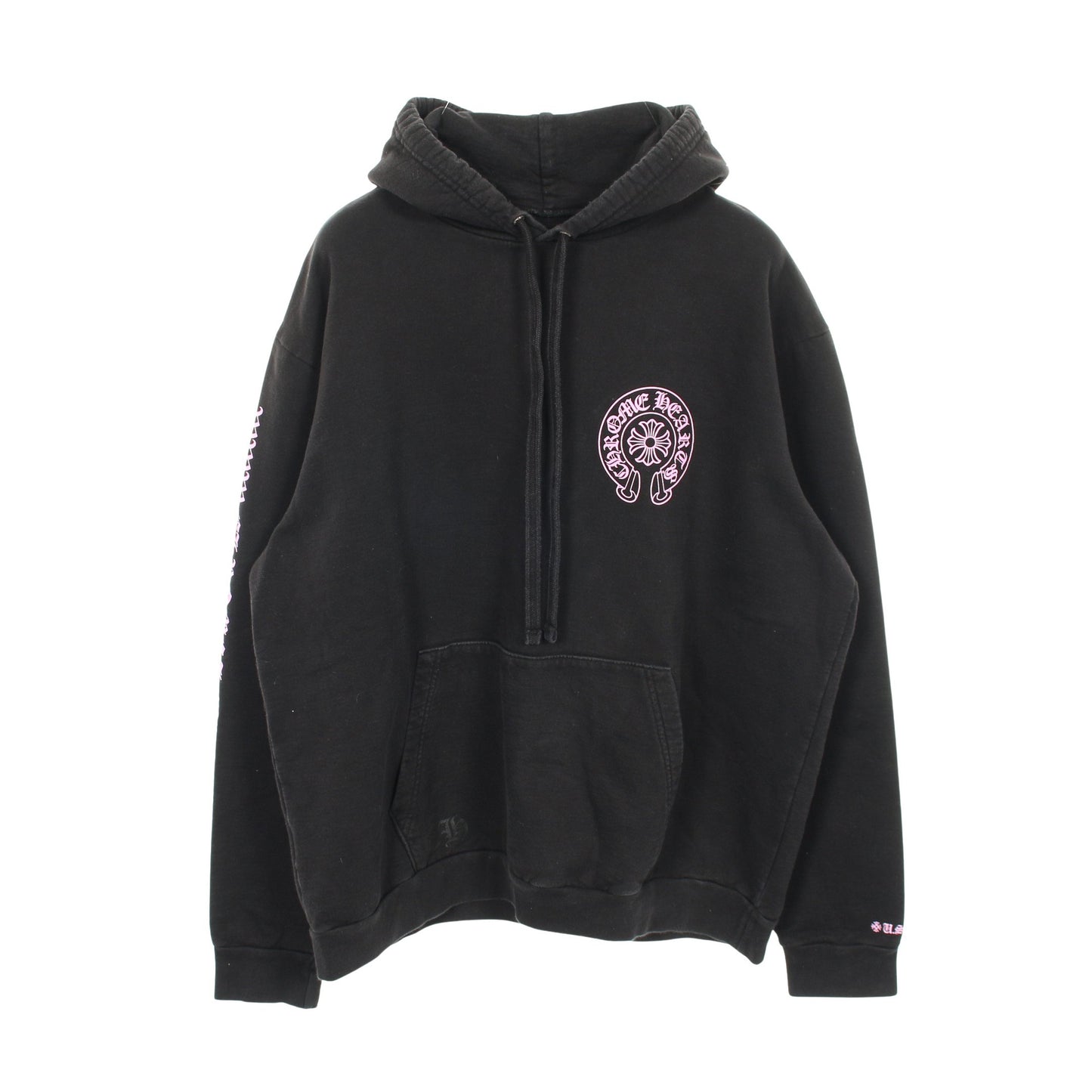 ホースシュー CHプラス アームロゴ プルオーバーパーカー コットン ブラック ピンク クロムハーツ トップス Chrome Hearts