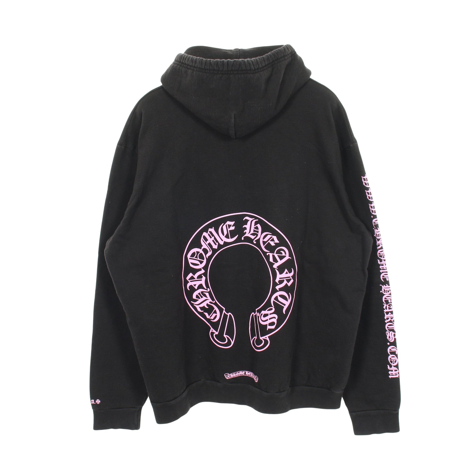 ホースシュー CHプラス アームロゴ プルオーバーパーカー コットン ブラック ピンク クロムハーツ トップス Chrome Hearts