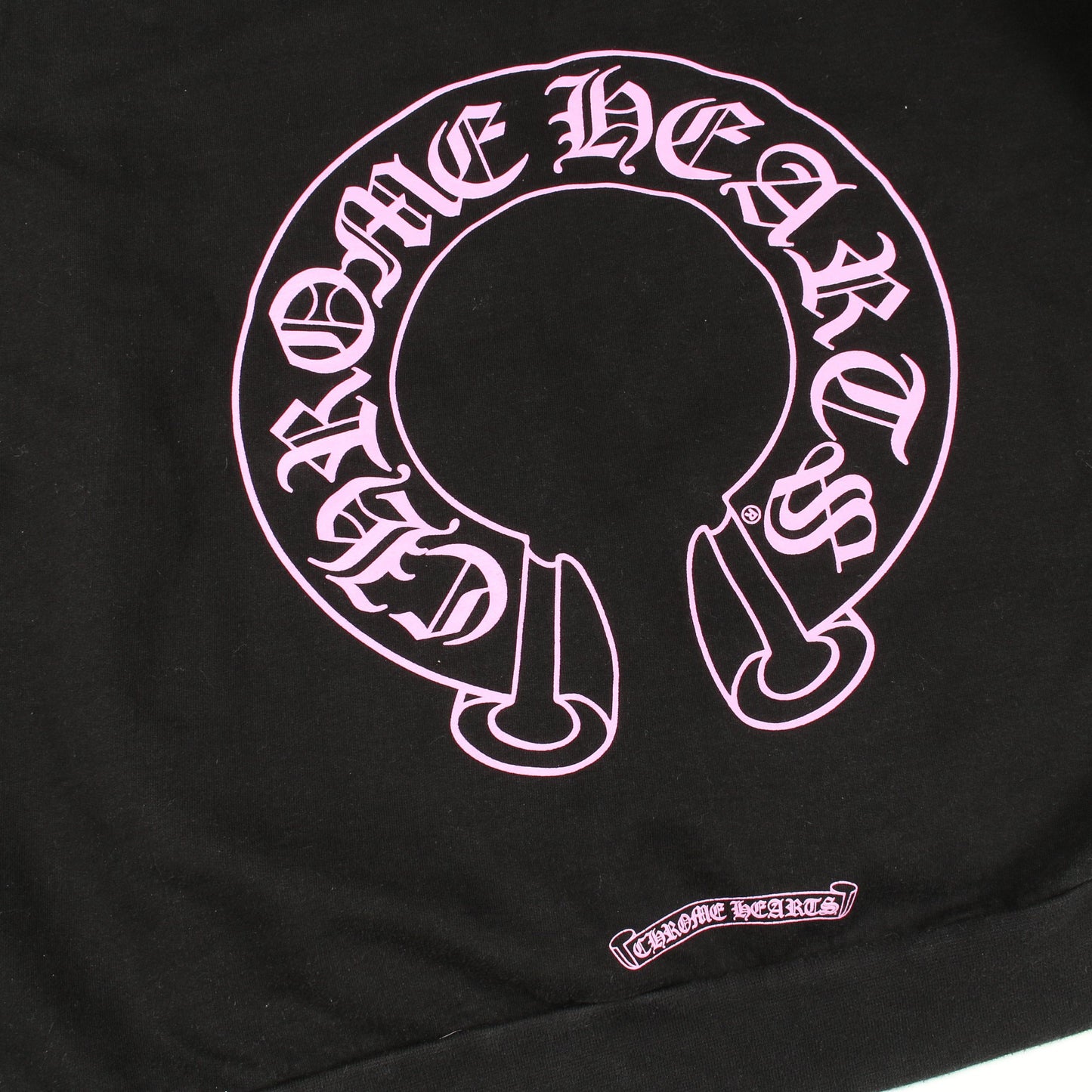 ホースシュー CHプラス アームロゴ プルオーバーパーカー コットン ブラック ピンク クロムハーツ トップス Chrome Hearts