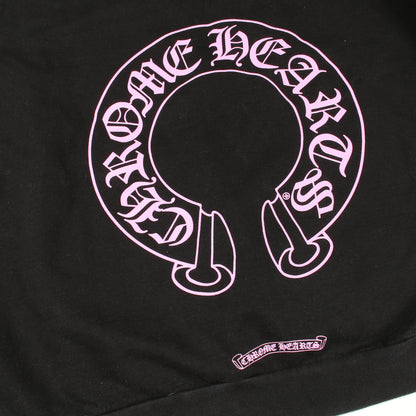 ホースシュー CHプラス アームロゴ プルオーバーパーカー コットン ブラック ピンク クロムハーツ トップス Chrome Hearts