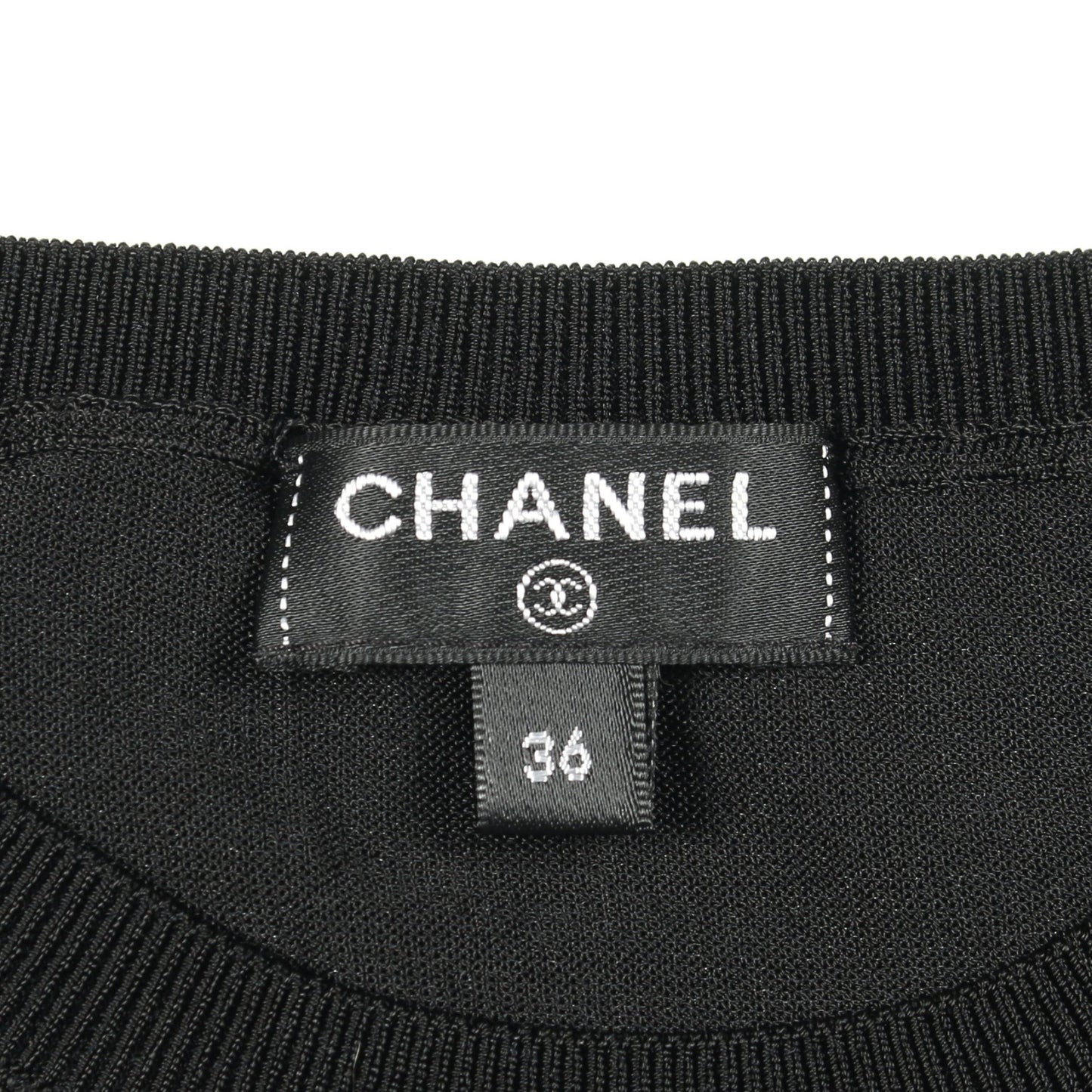 ココマークボタン ニット クルーネック レーヨン ブラック シャネル トップス CHANEL