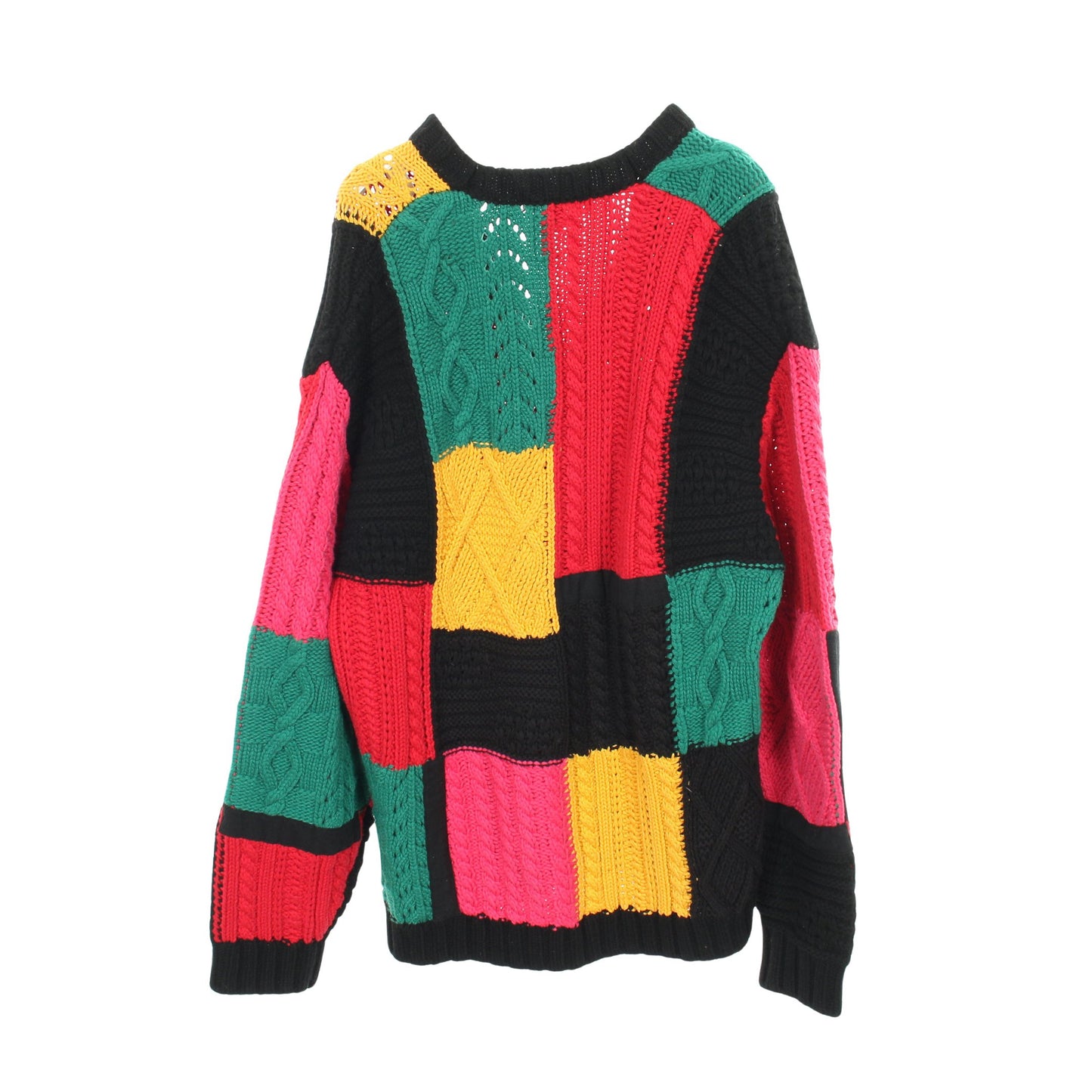 Patchwork Cable Knit Cardigan カーディガン コットン ブラック マルチカラー シュプリーム トップス Supreme