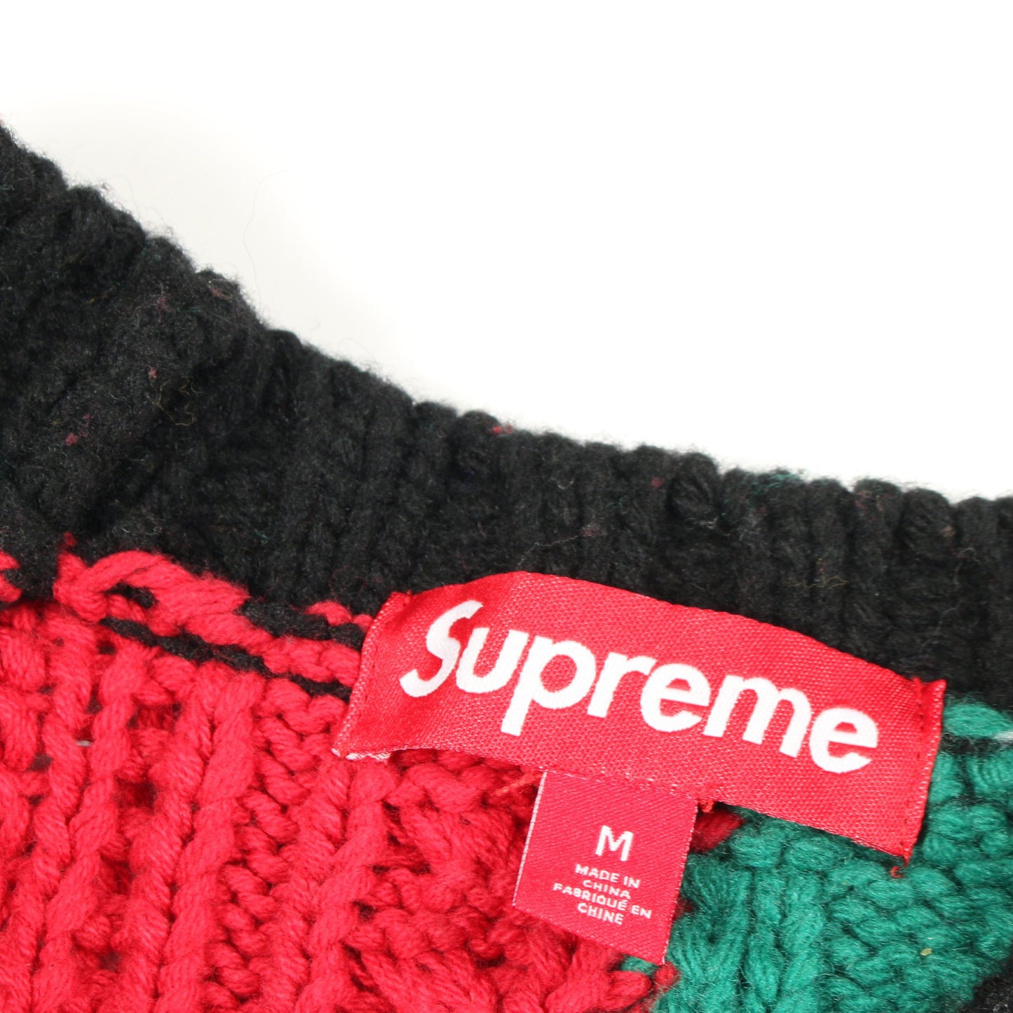 Patchwork Cable Knit Cardigan カーディガン コットン ブラック マルチカラー シュプリーム トップス Supreme