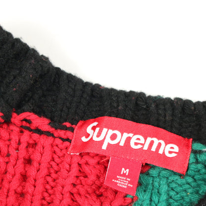 Patchwork Cable Knit Cardigan カーディガン コットン ブラック マルチカラー シュプリーム トップス Supreme