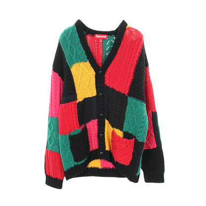 Patchwork Cable Knit Cardigan カーディガン コットン ブラック マルチカラー シュプリーム トップス Supreme