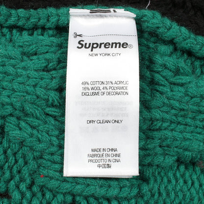 Patchwork Cable Knit Cardigan カーディガン コットン ブラック マルチカラー シュプリーム トップス Supreme