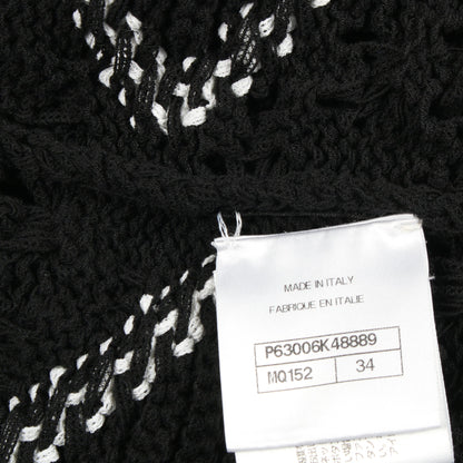 ココマークボタン カーディガン コットン ブラック オフホワイト シャネル トップス CHANEL