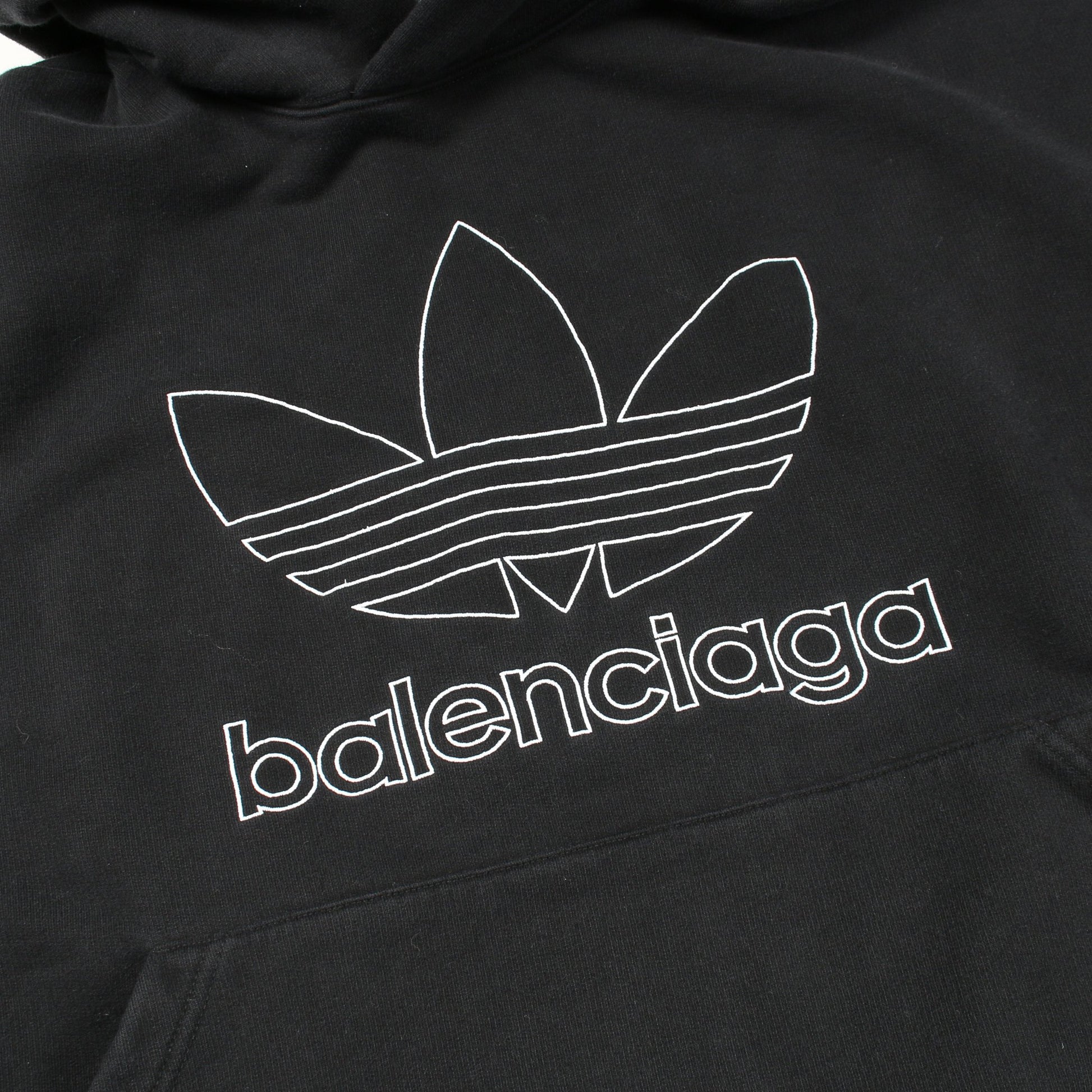 BALENCIAGA × adidas オーバーサイズフーディ プルオーバーパーカー コットン ブラック バレンシアガ トップス BALENCIAGA