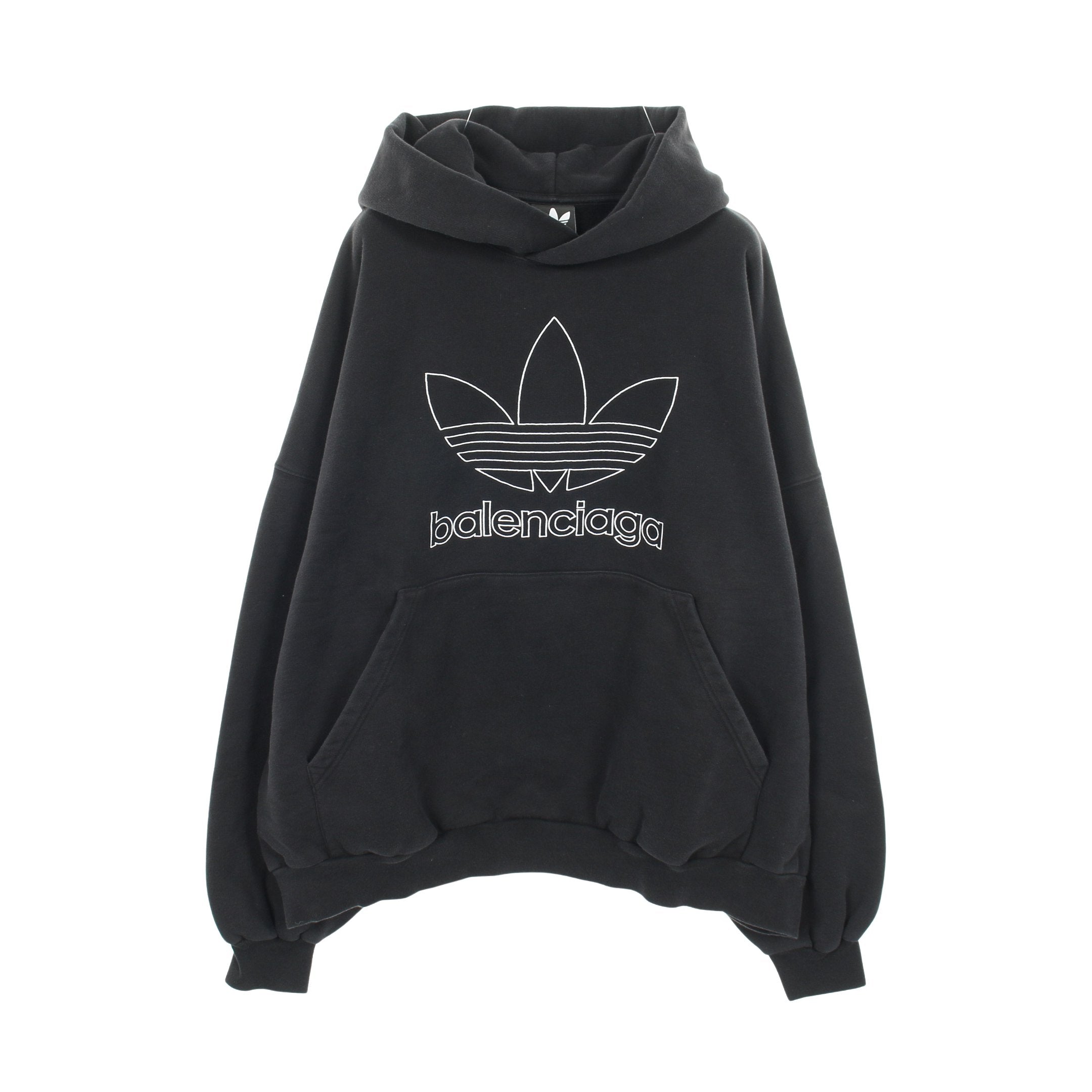 balenciaga ブラック オーバーサイズ パーカーL アウターウェア ジップアップ hoodie オーバーサイズ