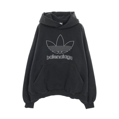 BALENCIAGA × adidas オーバーサイズフーディ プルオーバーパーカー コットン ブラック バレンシアガ トップス BALENCIAGA