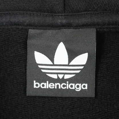 BALENCIAGA × adidas オーバーサイズフーディ プルオーバーパーカー コットン ブラック バレンシアガ トップス BALENCIAGA