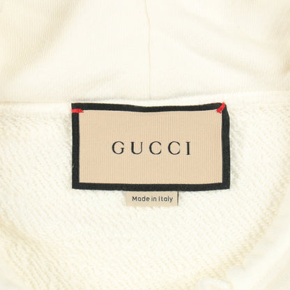 GGロゴプリントオーバーサイズ クロップド スウェットシャツ コットン ホワイト マルチカラー グッチ トップス GUCCI