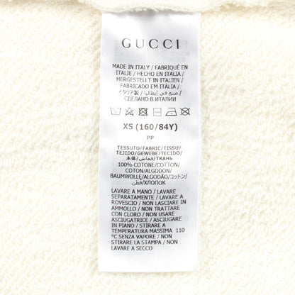 GGロゴプリントオーバーサイズ クロップド スウェットシャツ コットン ホワイト マルチカラー グッチ トップス GUCCI