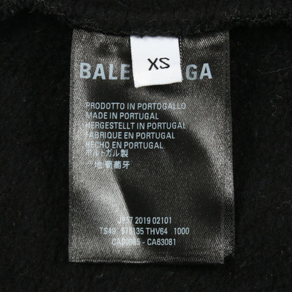 ロゴプリント プルオーバーパーカー コットン ブラック グリーン 裏起毛 バレンシアガ トップス BALENCIAGA