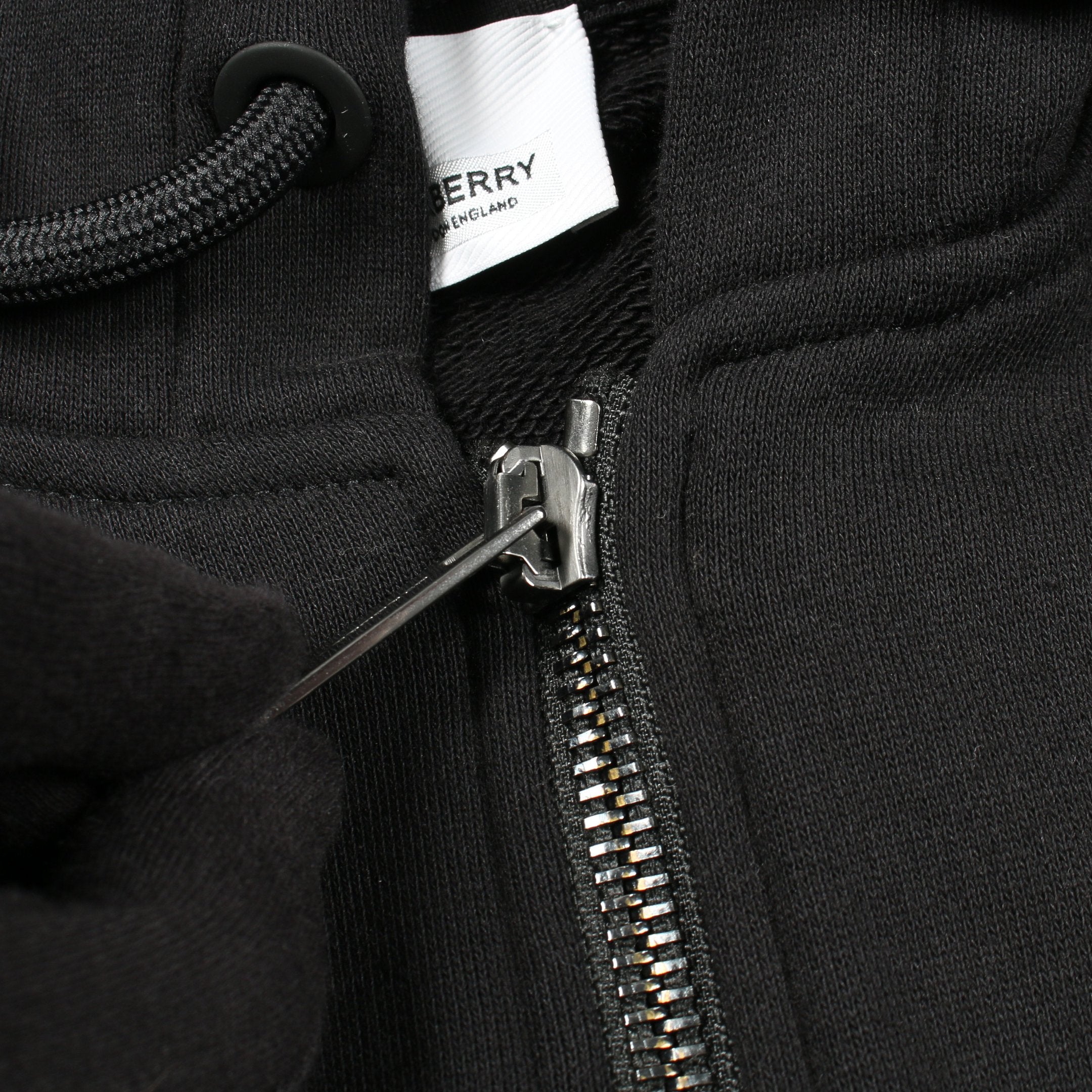 ジップアップパーカー ノバチェック コットン ブラック ベージュ