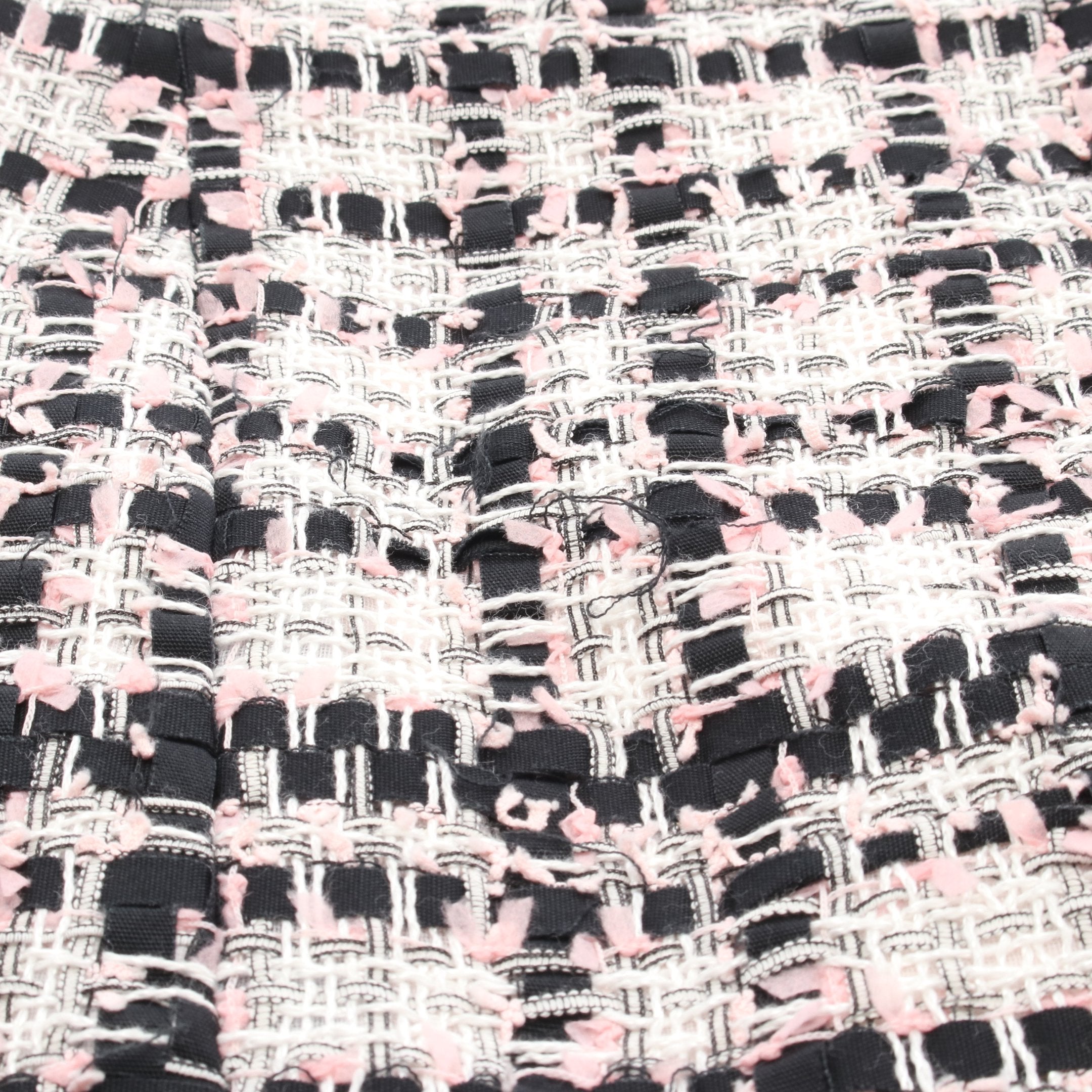 ココマークボタン ツイード スカート コットン ブラック ホワイト