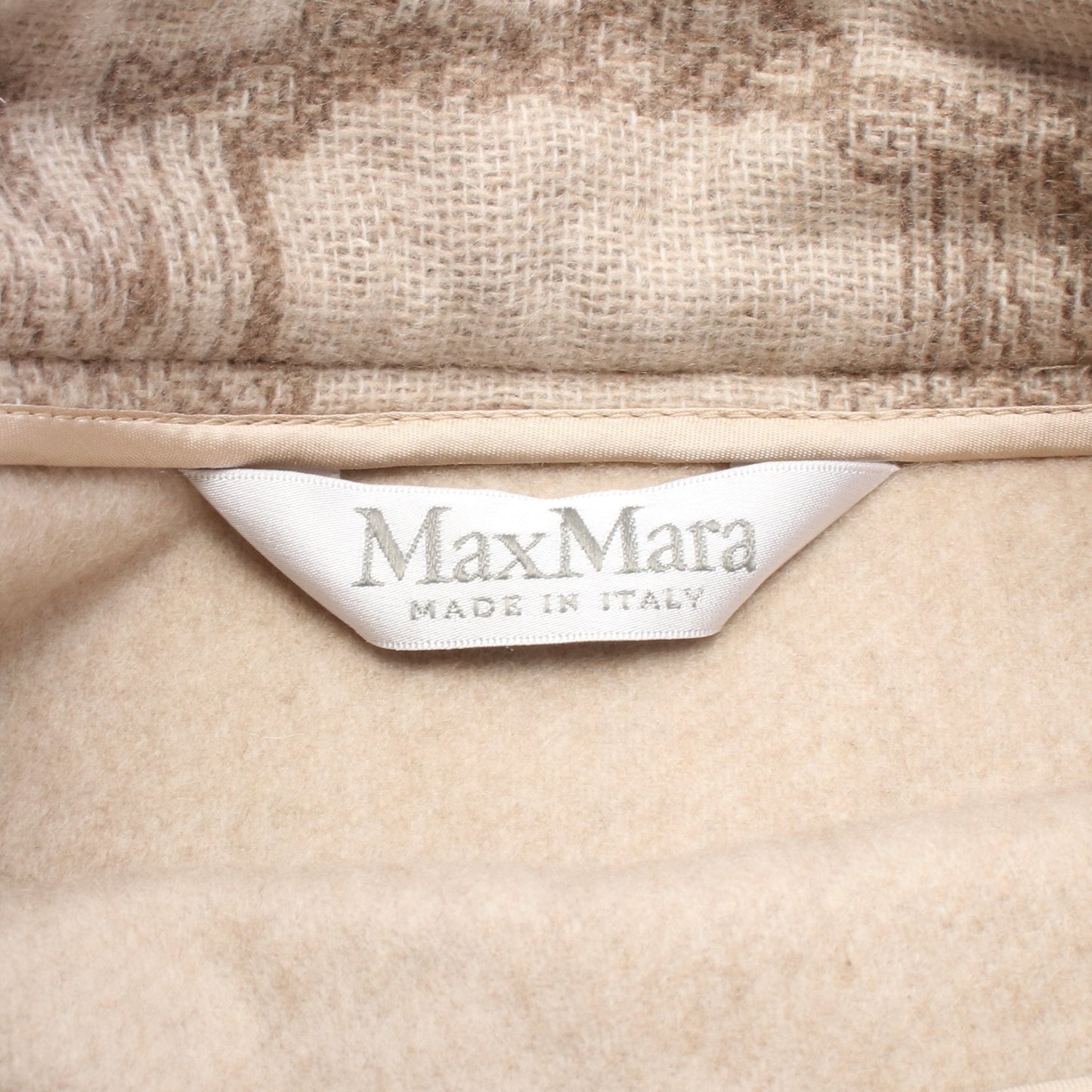ポンチョ 総柄 カシミヤ ウール ベージュ マックスマーラ アウター Max Mara