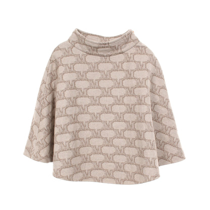 ポンチョ 総柄 カシミヤ ウール ベージュ マックスマーラ アウター Max Mara