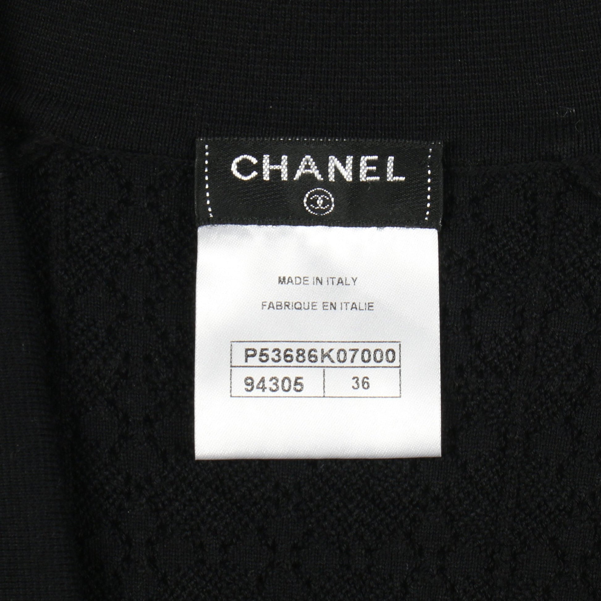 ココマークボタン パール ニットワンピース コットン ナイロン ブラック シャネル ワンピース CHANEL