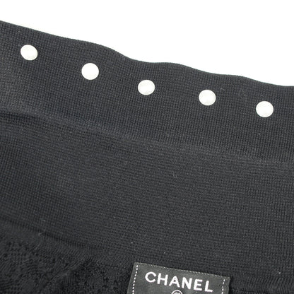 ココマークボタン パール ニットワンピース コットン ナイロン ブラック シャネル ワンピース CHANEL