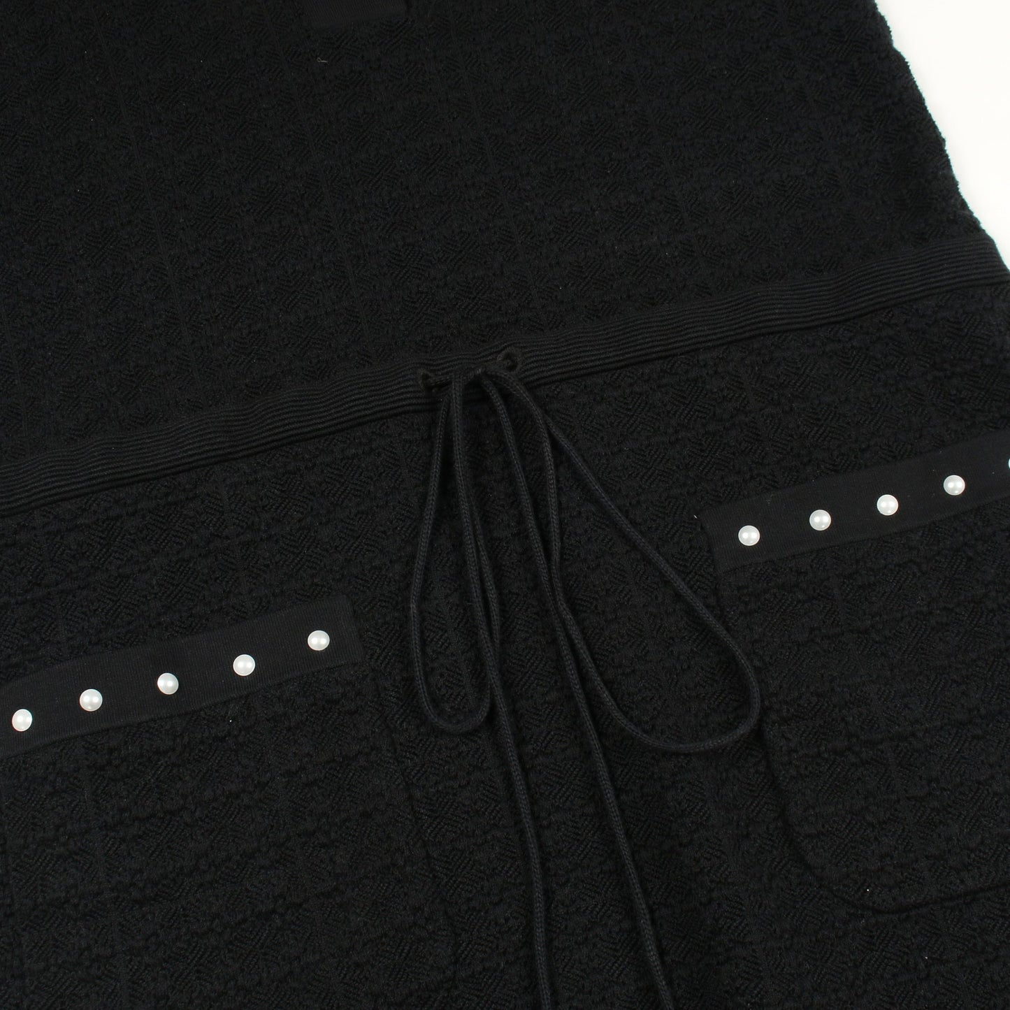 ココマークボタン パール ニットワンピース コットン ナイロン ブラック シャネル ワンピース CHANEL