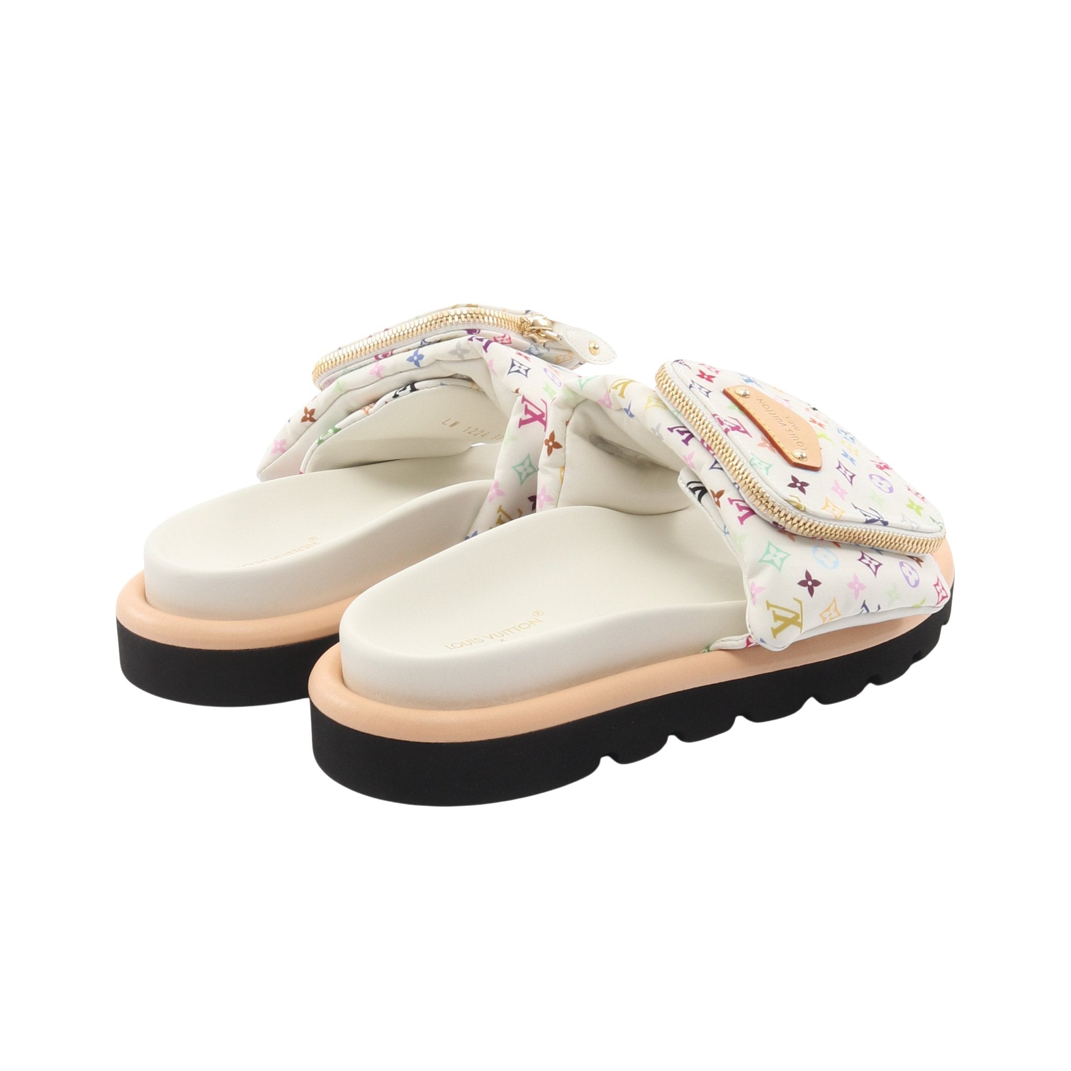 LV × TM プールピローライン サンダル ナイロン ホワイト 村上隆 ルイ