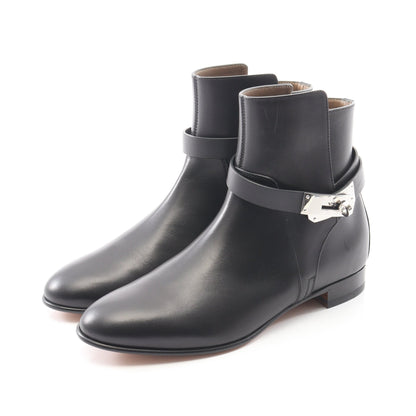 ネオ ショート ブーツ レザー ブラック エルメス シューズ HERMES
