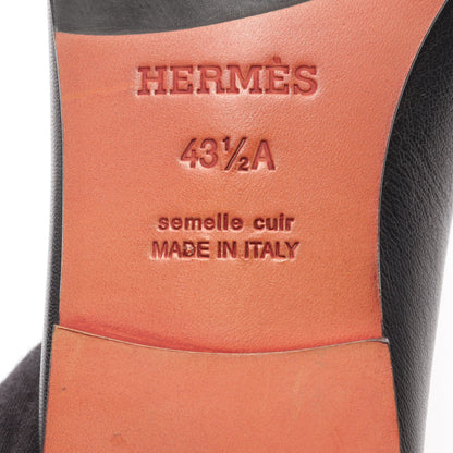 タイム ローファー レザー ブラック エルメス シューズ HERMES