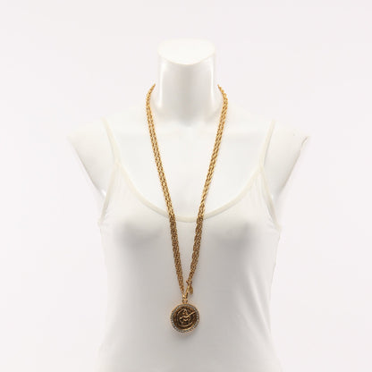 ケンタウロス ネックレス GP ラインストーン ゴールド クリア ヴィンテージ シャネル アクセサリー CHANEL