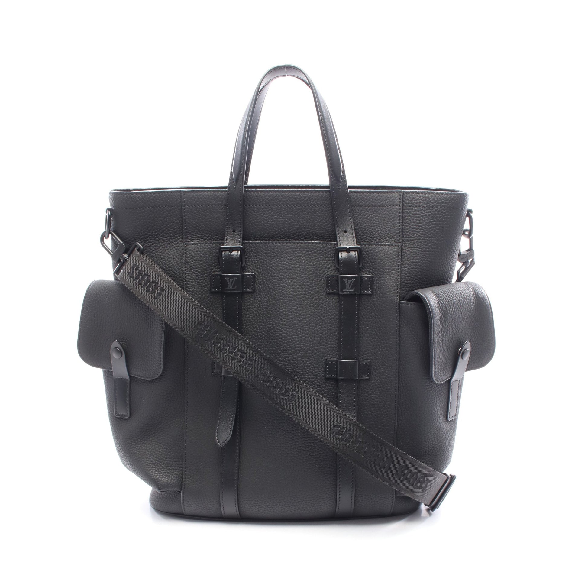 クリストファートート ハンドバッグ トートバッグ レザー ブラック 2WAY ルイヴィトン バッグ LOUIS VUITTON