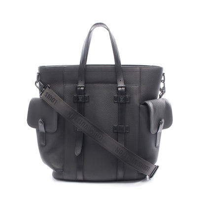 クリストファートート ハンドバッグ トートバッグ レザー ブラック 2WAY ルイヴィトン バッグ LOUIS VUITTON