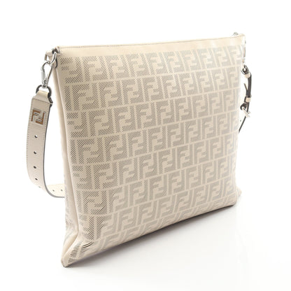 FFロゴ ショルダーバッグ レザー オフホワイト フェンディ バッグ FENDI