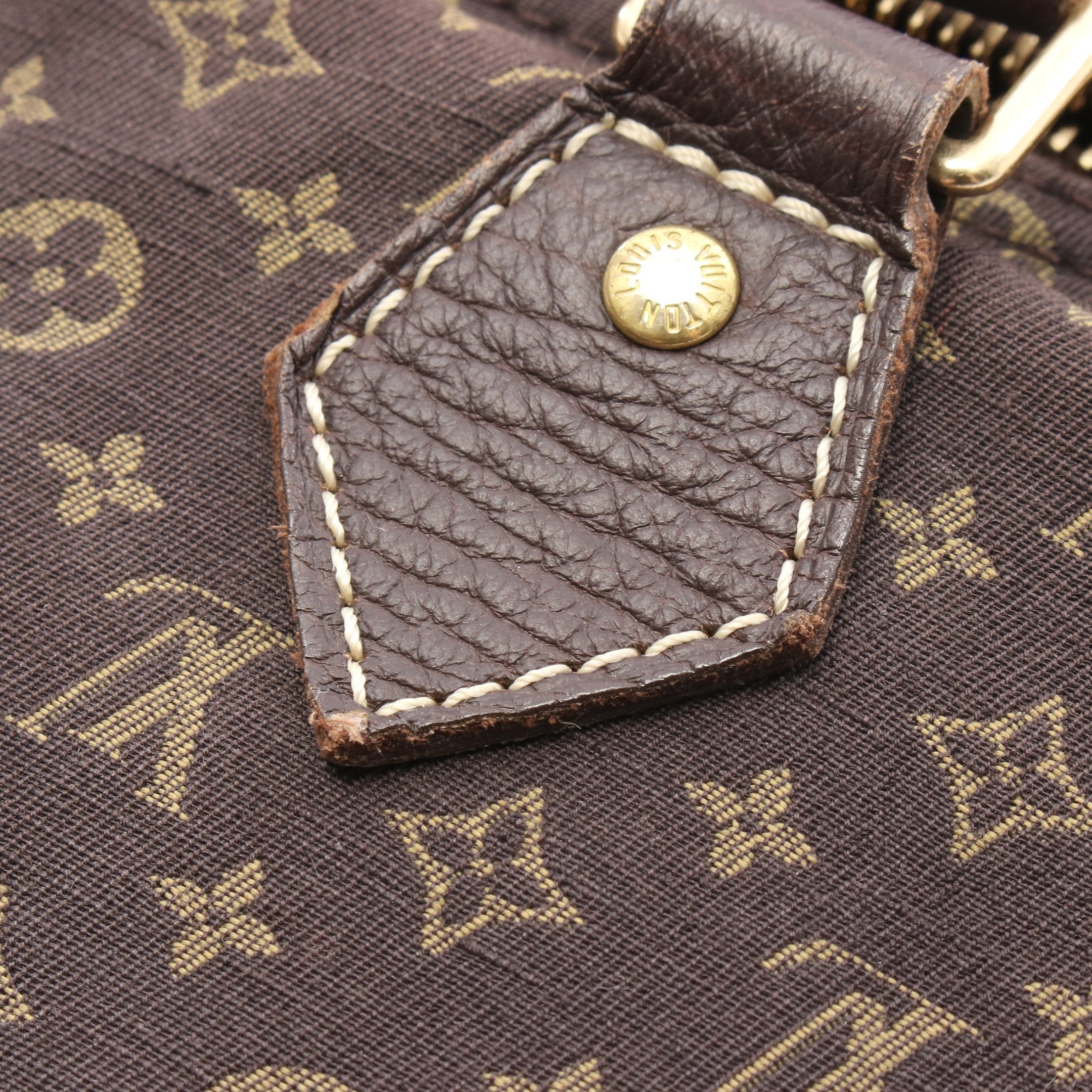 スピーディ30 モノグラムミニラン エベヌ ハンドバッグ キャンバス